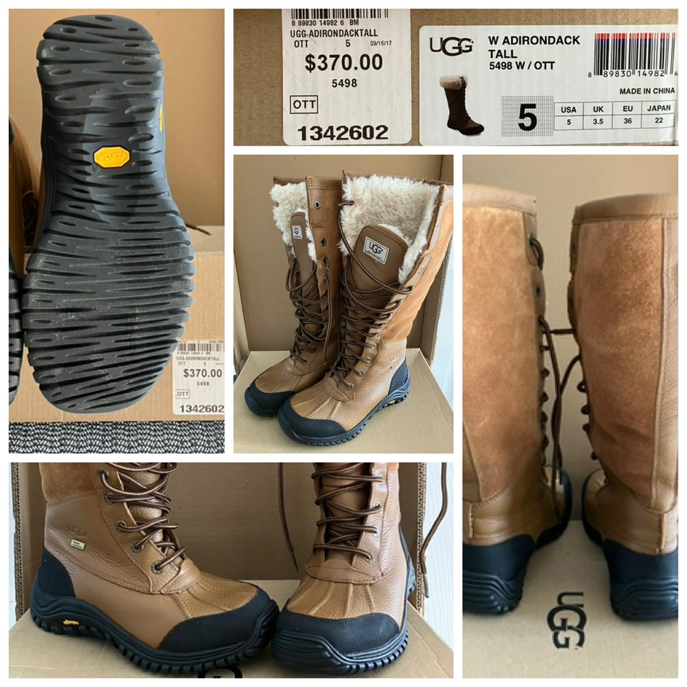UGG Women's Adirondack Tall Boots - Tan and Black